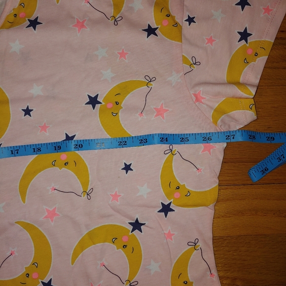 Pink Pajama Moon Set Cotton Short Sleeve V-Neck Shirt Capri Pants Sleepwear XXL - Picture 5 of 14